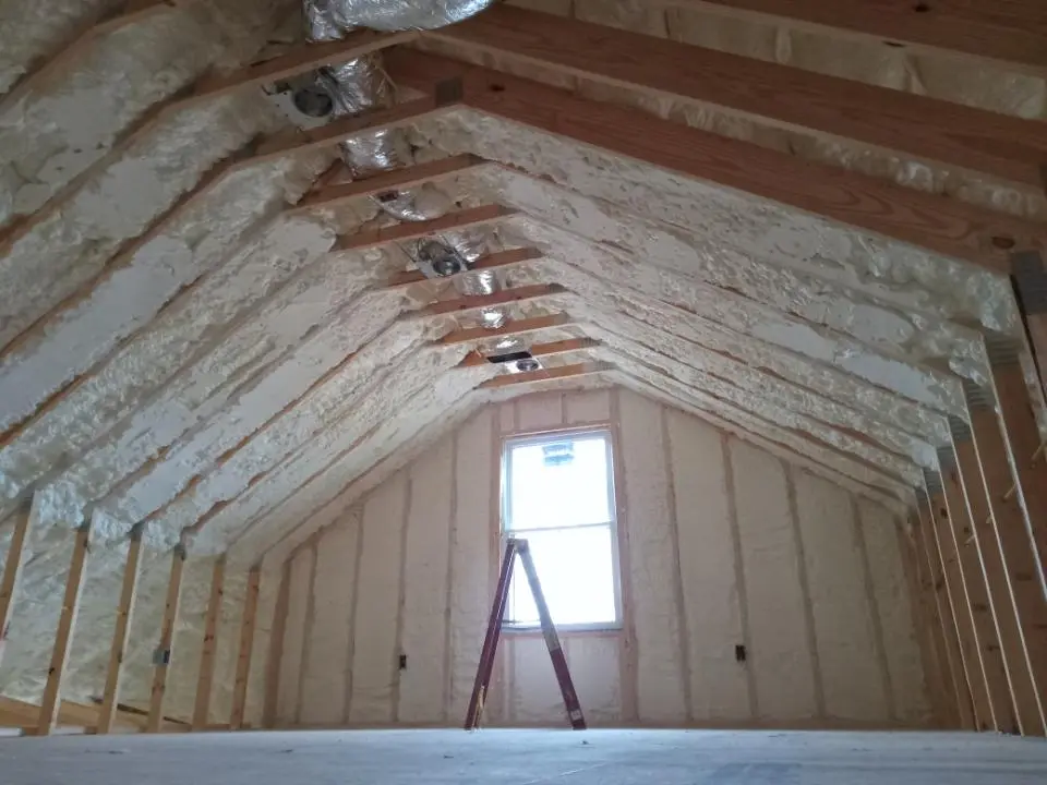 Spray foam roofing application for Crawl Space Insulation project in Somerset